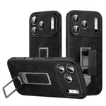 SULADA Wristband Hidden Metal Holder Faux Leather Phone Case, For iPhone 17 Pro Max, For iPhone 17 Pro, For iPhone 17, For iPhone 16 Pro Max, For iPhone 16 Pro, For iPhone 16