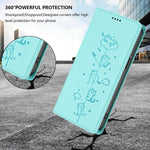 Cute Cats Embossed Magnetic RFID Vegan Leather Phone Case, For iPhone X / XS, For iPhone XR, For iPhone XS Max, For iPhone 8 Plus / 7 Plus