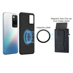 Magnetic Automatic Pop-up Mobile Phone Holder RFID Card Slots