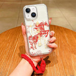 Horse Year Acrylic Magnetic Full Coverage Phone Case with Lanyard, For iPhone 13, For iPhone 12, For iPhone 12 Pro Max, For iPhone 12 Pro