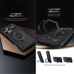 Hexagon Armor Magnetic Holder Weighing Scale Phone Case, For iPhone 12 / 12 Pro, For iPhone 11 Pro Max, For iPhone 11