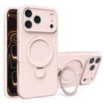 Liquid Silicone MagSafe Holder Phone Case, For iPhone 17 Pro Max, For iPhone 17 Pro, For iPhone 17, For iPhone Air