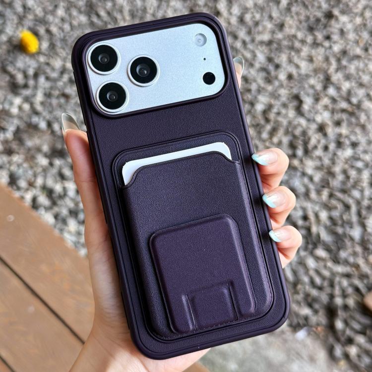 Square Folding Card Bag Holder Phone Case, For iPhone 17 Pro Max, For iPhone 17 Pro, For iPhone 17, For iPhone Air, For iPhone 16 Pro Max, For iPhone 16 Pro