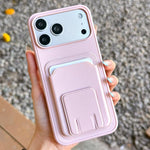 Square Folding Card Bag Holder Phone Case, For iPhone 17 Pro Max, For iPhone 17 Pro, For iPhone 17, For iPhone Air, For iPhone 16 Pro Max, For iPhone 16 Pro
