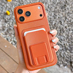 Square Folding Card Bag Holder Phone Case, For iPhone 17 Pro Max, For iPhone 17 Pro, For iPhone 17, For iPhone Air, For iPhone 16 Pro Max, For iPhone 16 Pro