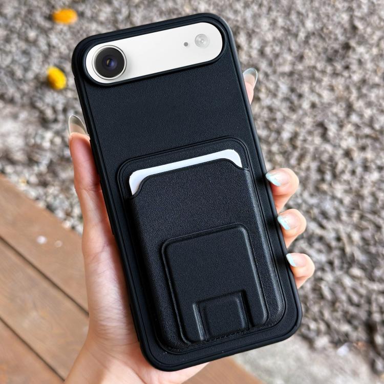 Square Folding Card Bag Holder Phone Case, For iPhone 17 Pro Max, For iPhone 17 Pro, For iPhone 17, For iPhone Air, For iPhone 16 Pro Max, For iPhone 16 Pro