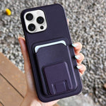 Square Folding Card Bag Holder Phone Case, For iPhone 17 Pro Max, For iPhone 17 Pro, For iPhone 17, For iPhone Air, For iPhone 16 Pro Max, For iPhone 16 Pro