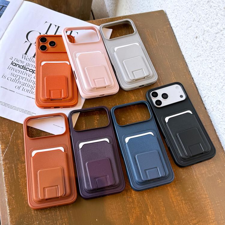 Square Folding Card Bag Holder Phone Case, For iPhone 17 Pro Max, For iPhone 17 Pro, For iPhone 17, For iPhone Air, For iPhone 16 Pro Max, For iPhone 16 Pro