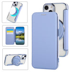Ultra-thin Rotation Holder Magnetic Plating Vegan Leather Phone Case, For iPhone 16 Pro, For iPhone 16 Plus, For iPhone 16, For iPhone 15 Pro Max, For iPhone 15 Pro, For iPhone 15 Plus / 14 Plus