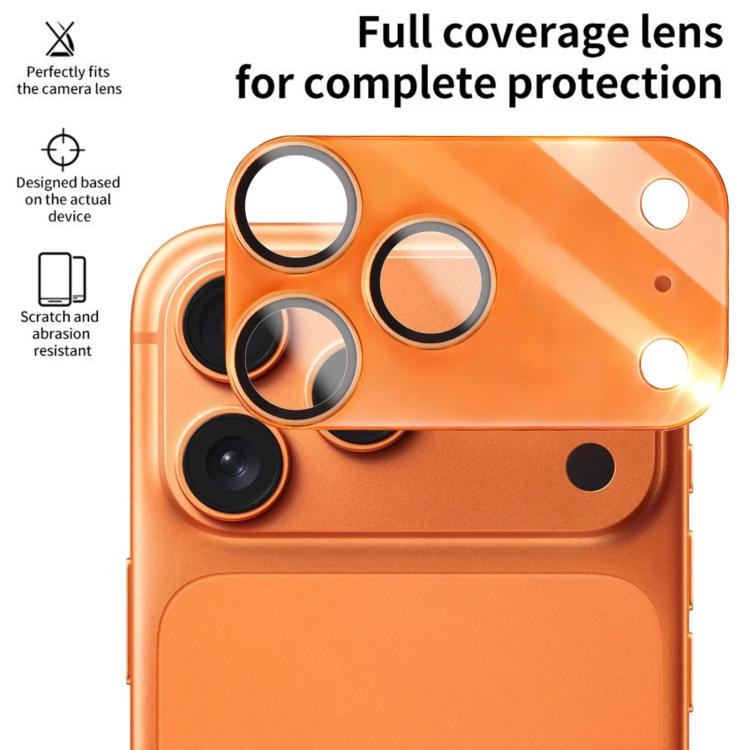 XDcase 2pcs Integrated Translucent Frosted Acrylic Camera Lens Protector, For iPhone 17 Pro Max, For iPhone 17 Pro