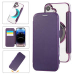 Ultra-thin Magnetic Plating Vegan Leather Phone Case, For iPhone 17 Pro Max, For iPhone 17 Pro, For iPhone 17, For iPhone Air, For iPhone 16e, For iPhone 16 Pro Max