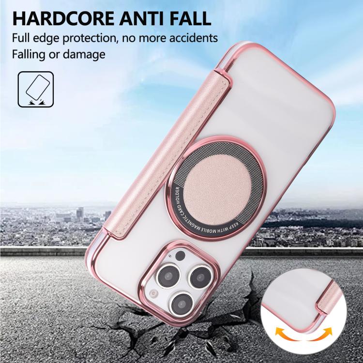 Ultra-thin Magnetic Plating Vegan Leather Phone Case, For iPhone 16 Pro, For iPhone 16 Plus, For iPhone 16, For iPhone 15 Pro Max, For iPhone 15 Pro, For iPhone 15 Plus / 14 Plus