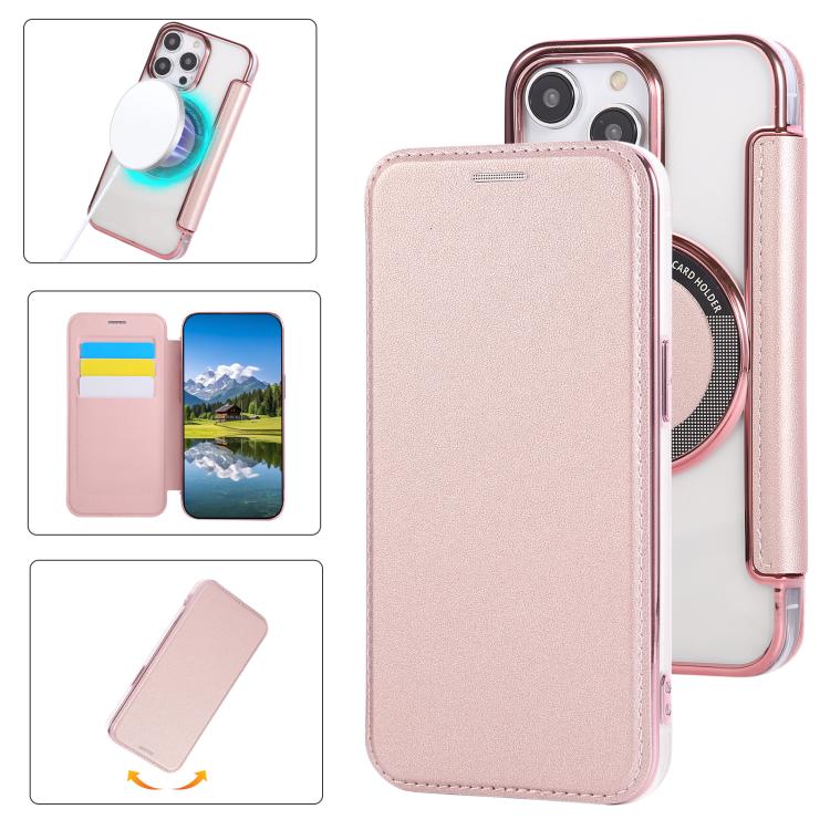 Ultra-thin Magnetic Plating Vegan Leather Phone Case, For iPhone 16 Pro, For iPhone 16 Plus, For iPhone 16, For iPhone 15 Pro Max, For iPhone 15 Pro, For iPhone 15 Plus / 14 Plus