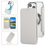 Ultra-thin Magnetic Plating Vegan Leather Phone Case, For iPhone 16 Pro, For iPhone 16 Plus, For iPhone 16, For iPhone 15 Pro Max, For iPhone 15 Pro, For iPhone 15 Plus / 14 Plus