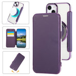 Ultra-thin Magnetic Plating Vegan Leather Phone Case, For iPhone 16 Pro, For iPhone 16 Plus, For iPhone 16, For iPhone 15 Pro Max, For iPhone 15 Pro, For iPhone 15 Plus / 14 Plus