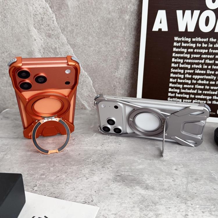 Racing Car Metal Frameless 360 Rotation Holder Magnetic Phone Case, For iPhone 17 Pro Max, For iPhone 17 Pro