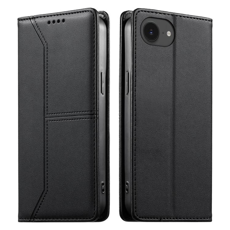 Stitched Line Magnetic RFID Vegan Leather Phone Case, For iPhone 17e / 16e, For iPhone 17 Pro Max, For iPhone 17 Pro, For iPhone 17, For iPhone Air, For iPhone 16 Pro Max, For iPhone 16 Pro, For iPhone 16 Plus, For iPhone 16