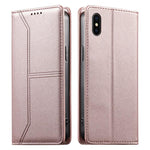 Stitched Line Magnetic RFID Vegan Leather Phone Case, For iPhone X / XS, For iPhone XR, For iPhone XS Max, For iPhone 8 Plus / 7 Plus