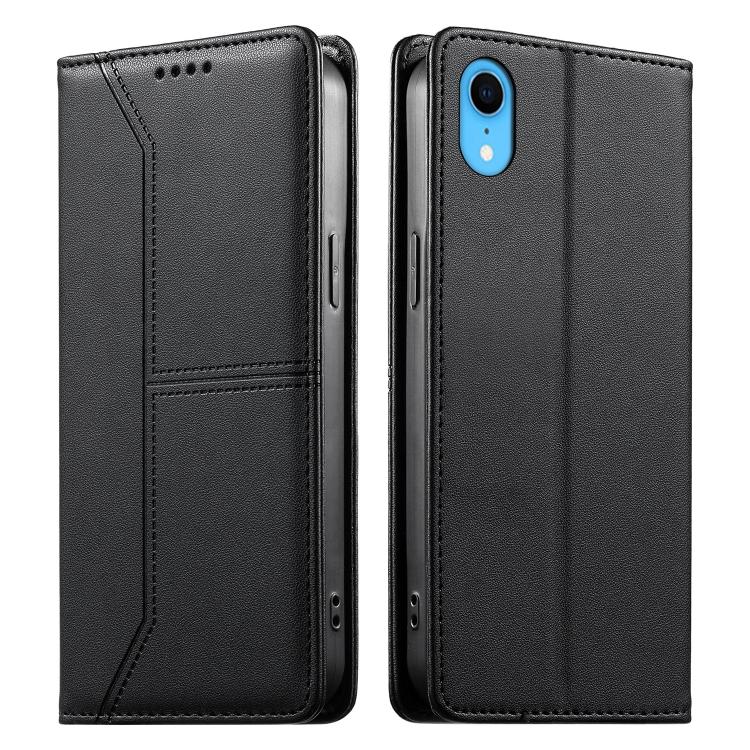 Stitched Line Magnetic RFID Vegan Leather Phone Case, For iPhone X / XS, For iPhone XR, For iPhone XS Max, For iPhone 8 Plus / 7 Plus