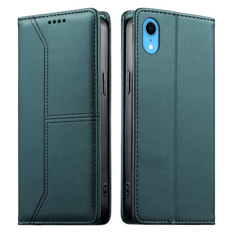 Stitched Line Magnetic RFID Vegan Leather Phone Case, For iPhone X / XS, For iPhone XR, For iPhone XS Max, For iPhone 8 Plus / 7 Plus