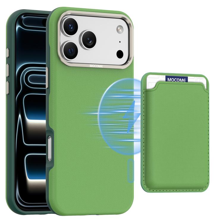 Mocome Plain Magnetic Card Bag Phone Case, For iPhone 18 Pro / 17 Pro, For iPhone 18 Pro Max / 17 Pro Max