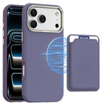 Mocome Plain Magnetic Card Bag Phone Case, For iPhone 18 Pro / 17 Pro, For iPhone 18 Pro Max / 17 Pro Max