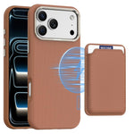 Mocome Plain Magnetic Card Bag Phone Case, For iPhone 18 Pro / 17 Pro, For iPhone 18 Pro Max / 17 Pro Max