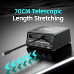 WXL-60E 210W 6-in-1 Desktop Multi Ports Charging Station Built-in Dual Telescopic Cables, WXL-60E