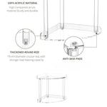 Double Layered Clear Acrylic Corner Storage Rack Desktop Organizer