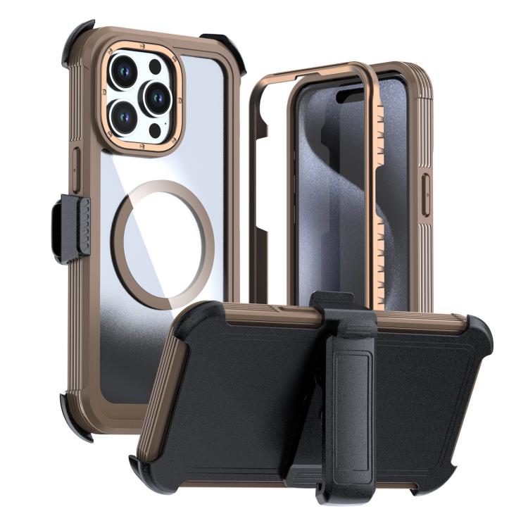 Acrylic Full Coverage Magnetic Phone Case with Back Clip, For iPhone 16 Plus, For iPhone 16, For iPhone 15 Pro Max, For iPhone 15 Pro, For iPhone 15 Plus / 14 Plus, For iPhone 15