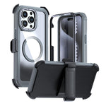 Acrylic Full Coverage Magnetic Phone Case with Back Clip, For iPhone 16 Plus, For iPhone 16, For iPhone 15 Pro Max, For iPhone 15 Pro, For iPhone 15 Plus / 14 Plus, For iPhone 15
