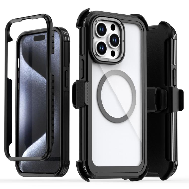 Acrylic Full Coverage Magnetic Phone Case with Back Clip, For iPhone 14 / 13, For iPhone 14 Pro, For iPhone 14 Pro Max, For iPhone 13 Pro Max, For iPhone 13 Pro, For iPhone 12 / 12 Pro