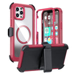 Acrylic Full Coverage Magnetic Phone Case with Back Clip, For iPhone 14 / 13, For iPhone 14 Pro, For iPhone 14 Pro Max, For iPhone 13 Pro Max, For iPhone 13 Pro, For iPhone 12 / 12 Pro