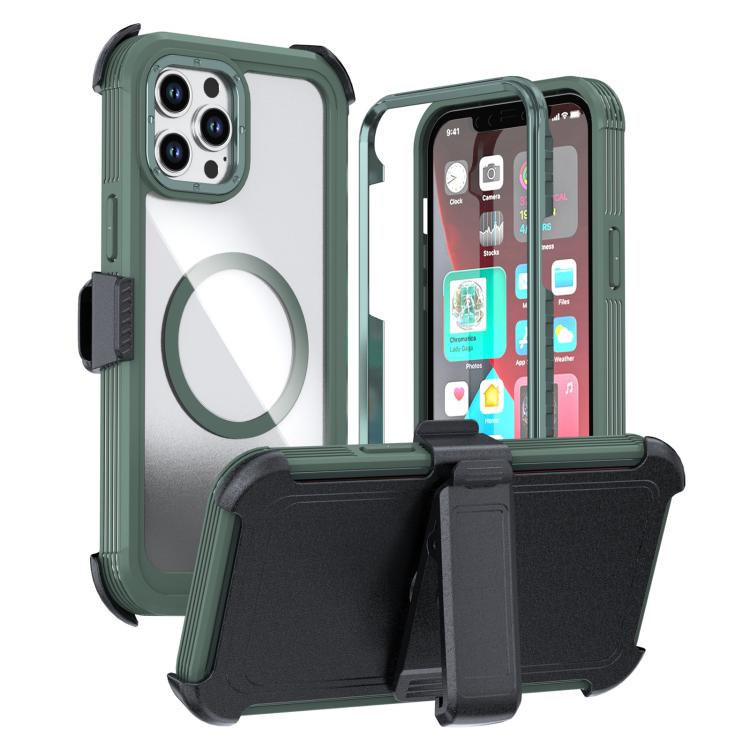 Acrylic Full Coverage Magnetic Phone Case with Back Clip, For iPhone 14 / 13, For iPhone 14 Pro, For iPhone 14 Pro Max, For iPhone 13 Pro Max, For iPhone 13 Pro, For iPhone 12 / 12 Pro