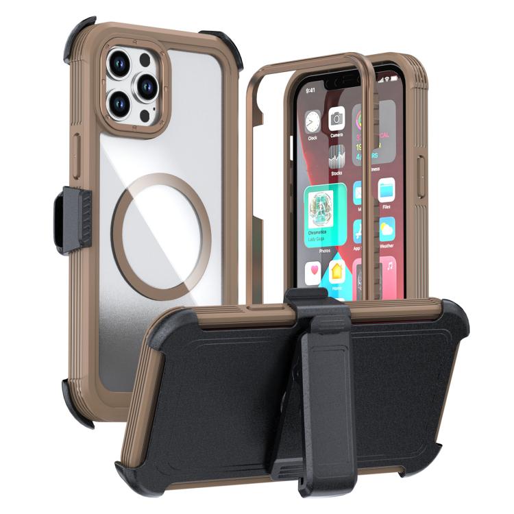Acrylic Full Coverage Magnetic Phone Case with Back Clip, For iPhone 14 / 13, For iPhone 14 Pro, For iPhone 14 Pro Max, For iPhone 13 Pro Max, For iPhone 13 Pro, For iPhone 12 / 12 Pro