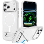 Two-colors Imitation Original Magnetic Phone Case with Holder, For iPhone 17 Pro Max, For iPhone 17 Pro