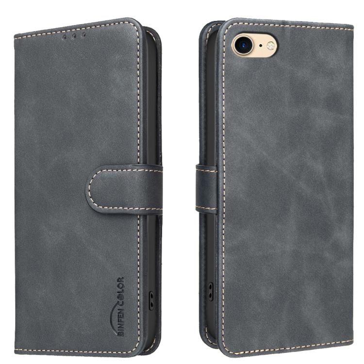 Solid Color Calfskin Texture RFID Vegan Leather Phone Case, For iPhone XS Max, For iPhone 6 Plus/7 Plus/8 Plus, For iPhone 6 / 7 / 8
