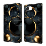Crystal-Like Painted Vegan Leather Phone Case, For iPhone 17e / 16e, For iPhone 17 Pro Max, For iPhone 17 Pro, For iPhone 17