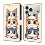 Crystal-Like Painted Vegan Leather Phone Case, For iPhone 17e / 16e, For iPhone 17 Pro Max, For iPhone 17 Pro, For iPhone 17