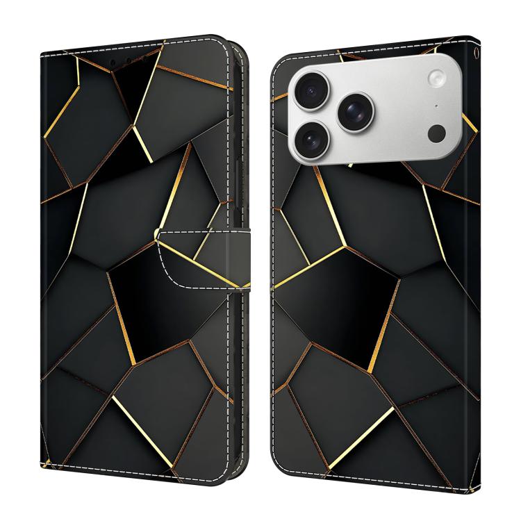 Crystal-Like Painted Vegan Leather Phone Case, For iPhone 17e / 16e, For iPhone 17 Pro Max, For iPhone 17 Pro, For iPhone 17