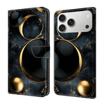 Crystal-Like Painted Vegan Leather Phone Case, For iPhone 17e / 16e, For iPhone 17 Pro Max, For iPhone 17 Pro, For iPhone 17
