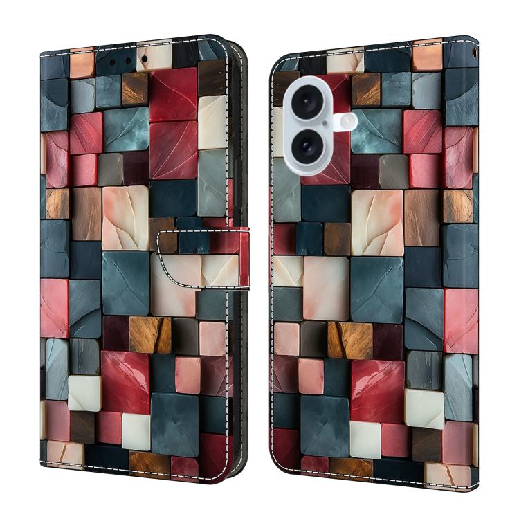 Crystal-Like Painted Vegan Leather Phone Case, For iPhone 17e / 16e, For iPhone 17 Pro Max, For iPhone 17 Pro, For iPhone 17