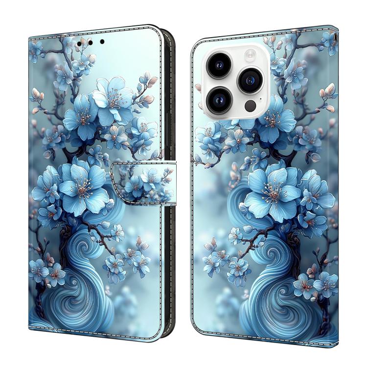 Crystal-Like Painted Vegan Leather Phone Case, For iPhone 15 Pro Max, For iPhone 15 Pro, For iPhone 14 / 13, For iPhone 14 Pro