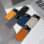 Fine Hole Lambskin Magnetic Phone Case, For iPhone 17 Pro Max, For iPhone 17 Pro