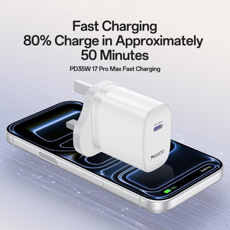 Yesido YC153 PD35W USB-C / Type-C Single Port Fast Charger Set with Type-C to Type-C Cable, YC153