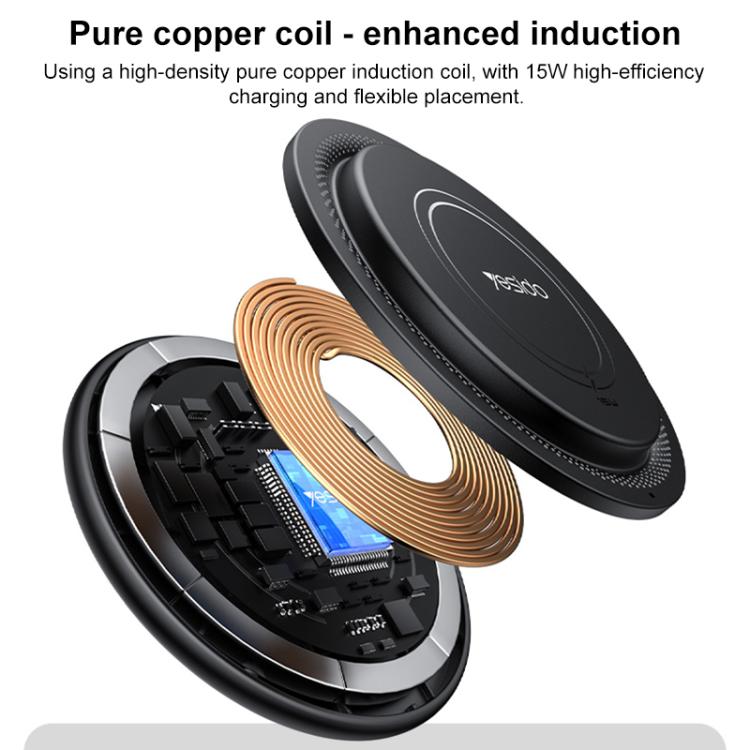Yesido DS39 15W Desktop Pad Magnetic Wireless Charger, DS39