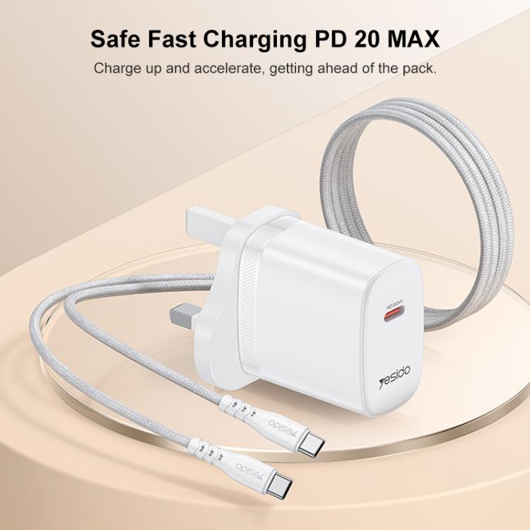 Yesido YC151 PD20W Type-C Charger Set with 1m Type-C to Type-C Data Cable, YC151