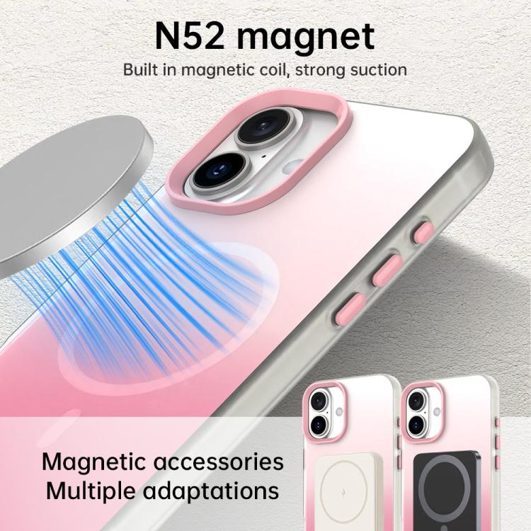 Candy Gradient Series 3 in 1 Hybrid Magnetic Phone Case, For iPhone 18, For iPhone 18 Pro, For iPhone 18 Pro Max, For iPhone 17 Pro Max, For iPhone 17 Pro, For iPhone 17, For iPhone Air, For iPhone 16 Pro Max