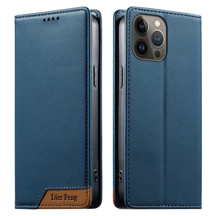 Dierfeng Splicing Strong Magnetic RFID Vegan Leather Phone Case, For iPhone 14 Pro Max, For iPhone SE 2022 / SE 2020 / 8 / 7, For iPhone 13 Pro Max, For iPhone 13 Pro, For iPhone 13 mini, For iPhone 12 / 12 Pro, For iPhone 12 Pro Max, For iPhone 12 mini