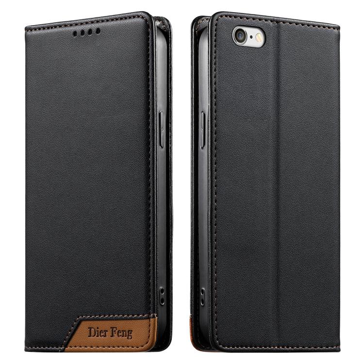 Dierfeng Splicing Strong Magnetic RFID Vegan Leather Phone Case, For iPhone 14 Pro Max, For iPhone SE 2022 / SE 2020 / 8 / 7, For iPhone 13 Pro Max, For iPhone 13 Pro, For iPhone 13 mini, For iPhone 12 / 12 Pro, For iPhone 12 Pro Max, For iPhone 12 mini